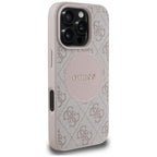Guess MagSafe dėklas iPhone 16 Pro – rožinis