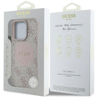 Guess MagSafe dėklas iPhone 16 Pro – rožinis