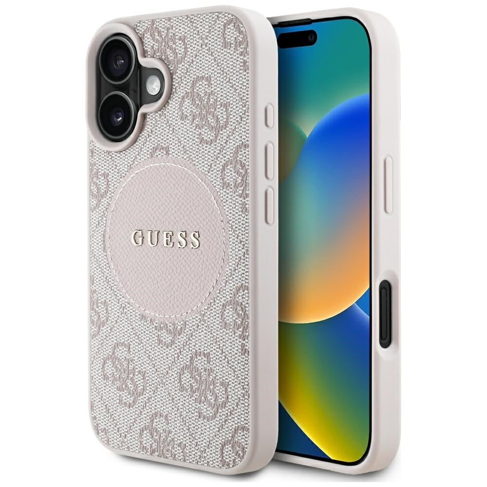 Guess MagSafe dėklas iPhone 16 – rožinis