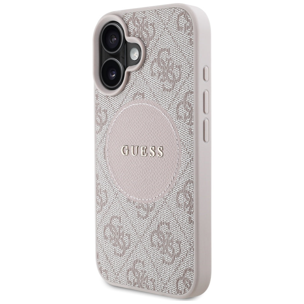 Guess MagSafe dėklas iPhone 16 – rožinis