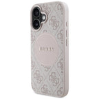 Guess MagSafe dėklas iPhone 16 – rožinis