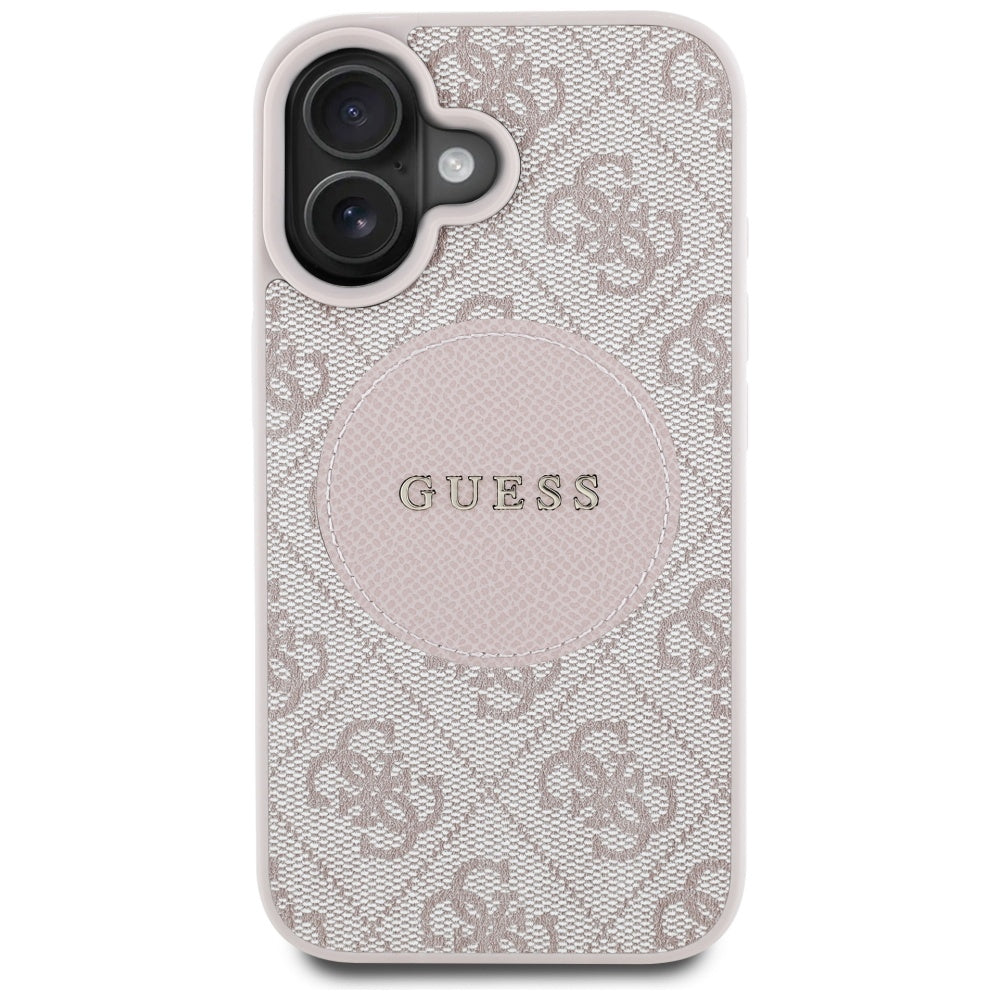Guess MagSafe dėklas iPhone 16 – rožinis
