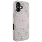 Guess MagSafe dėklas iPhone 16 – rožinis