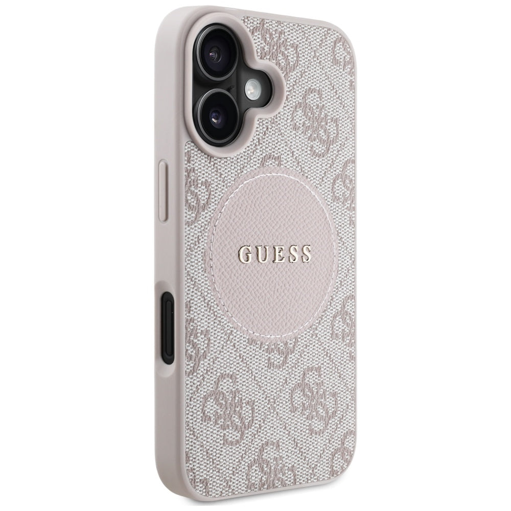 Guess MagSafe dėklas iPhone 16 – rožinis