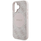 Guess MagSafe dėklas iPhone 16 – rožinis