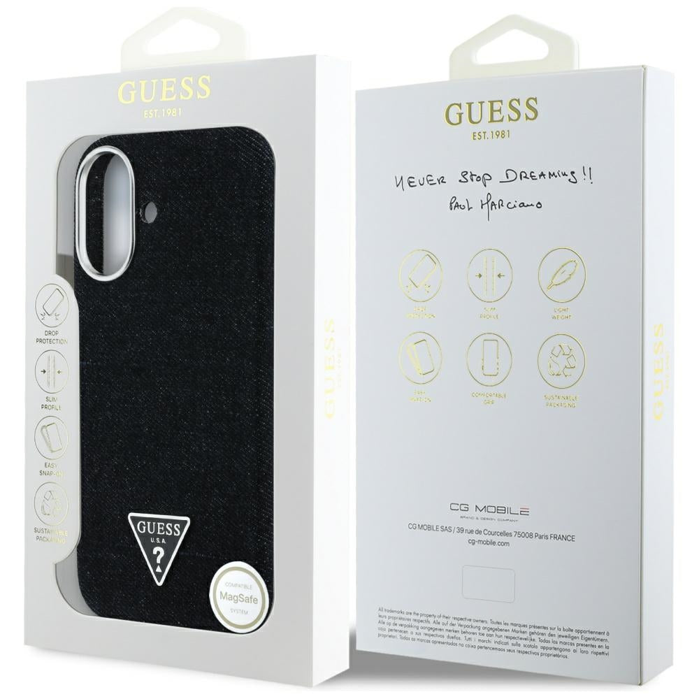 Guess MagSafe dėklas iPhone 16 – juodas