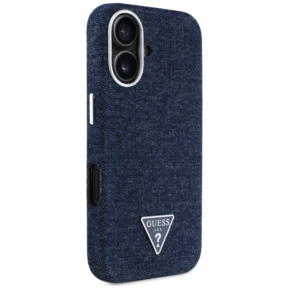 Guess MagSafe dėklas iPhone 16 – mėlynas džinsinis