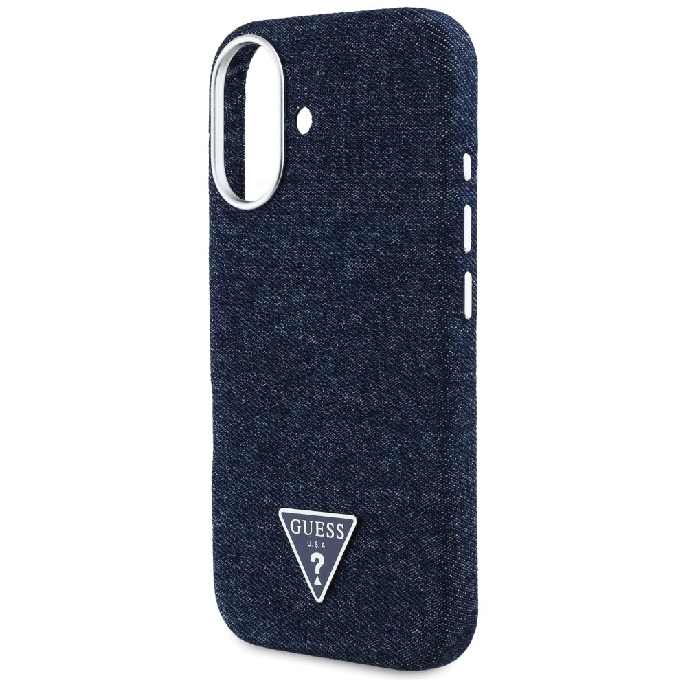 Guess MagSafe dėklas iPhone 16 – mėlynas džinsinis