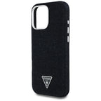 Guess džinsinis MagSafe dėklas iPhone 16 Pro – juodas -- iPhone 16 Pro