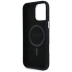 Guess džinsinis MagSafe dėklas iPhone 16 Pro – juodas -- iPhone 16 Pro