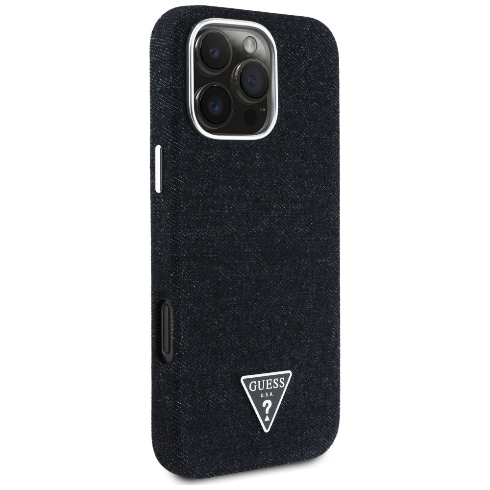 Guess MagSafe džinsinis dėklas iPhone 16 Pro Max – juodas -- iPhone 16 Pro Max
