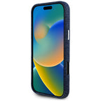 Guess MagSafe džinsinis dėklas iPhone 16 Pro Max – mėlynas
