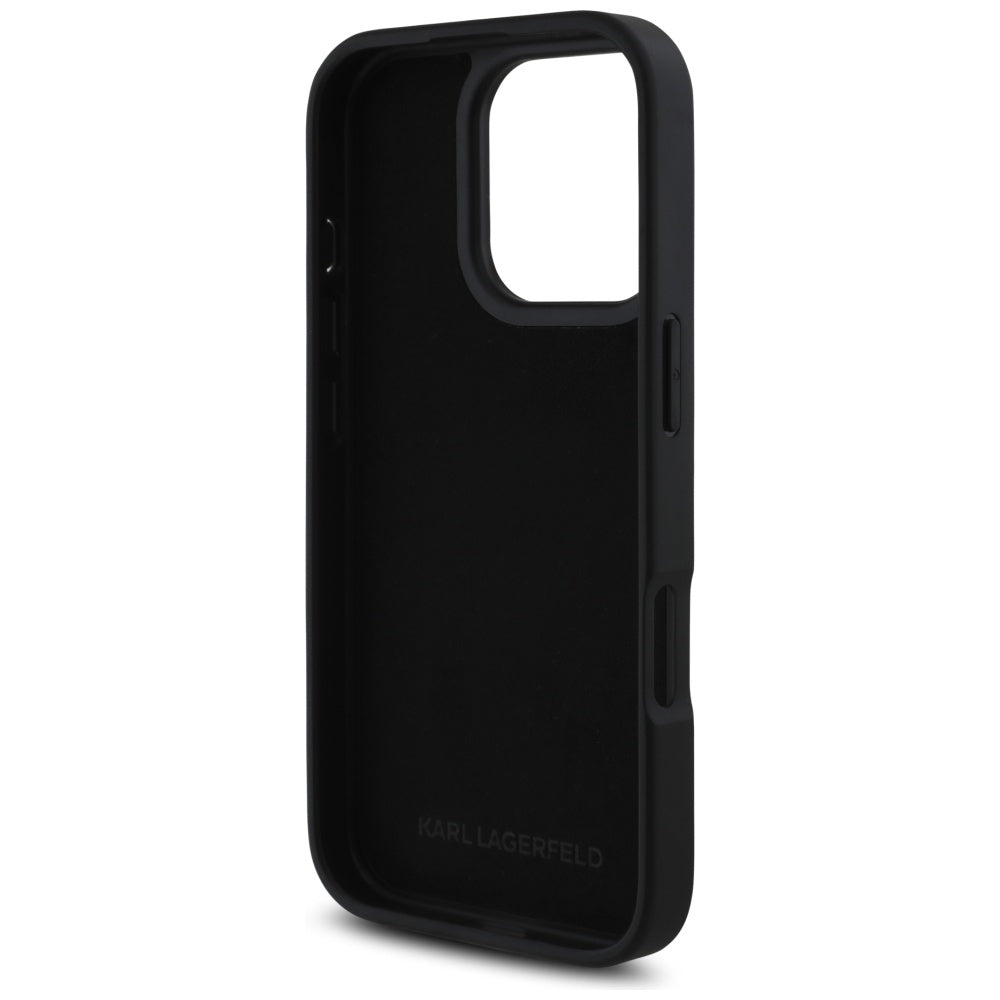 Karl Lagerfeld dėklas iPhone 16 Pro – juodas