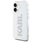 Karl Lagerfeld skaidrus dėklas iPhone 16 – su cirkoniais -- iPhone 16