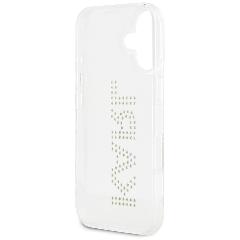 Karl Lagerfeld skaidrus dėklas iPhone 16 – su cirkoniais -- iPhone 16