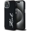 Karl Lagerfeld silikoninis dėklas iPhone 15 – juodas