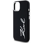 Karl Lagerfeld silikoninis dėklas iPhone 15 – juodas