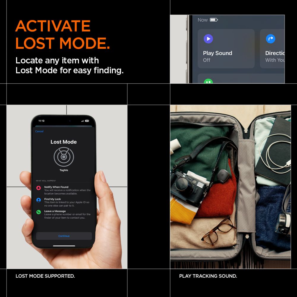 Spigen TagMe Locator – juoda