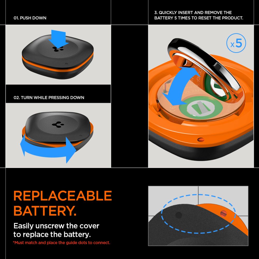 Spigen TagMe Locator – juoda
