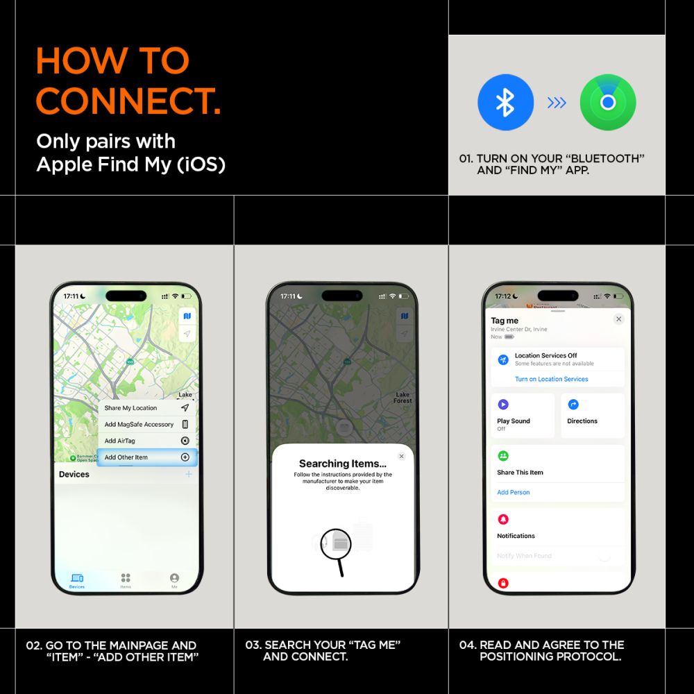 Spigen TagMe Locator – juoda