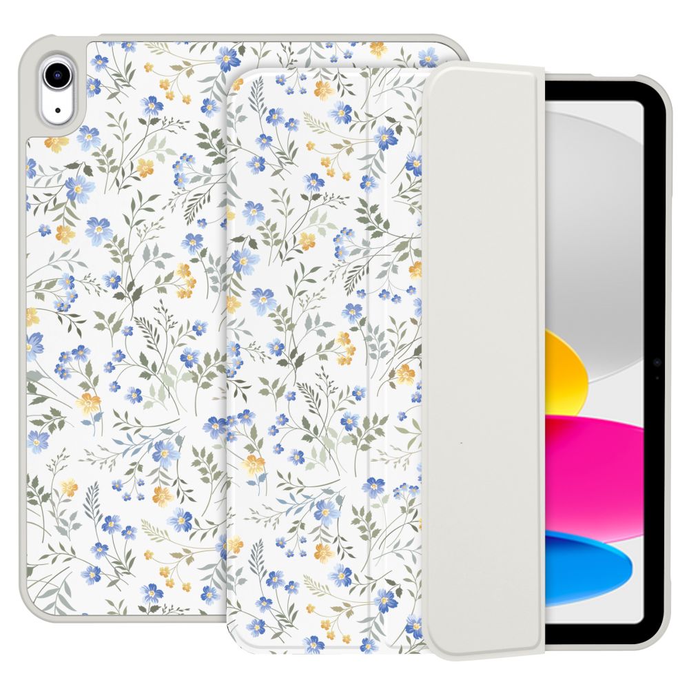 Tech-Protect SC Rašiklio dėklas, skirtas iPad 10.9" 2022 (10th gen.) / 11" 2025 (11th gen.) – ramunėlės su lapais