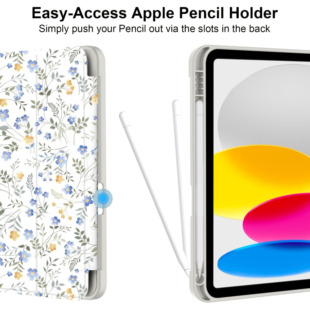 Tech-Protect SC Rašiklio dėklas, skirtas iPad 10.9" 2022 (10th gen.) / 11" 2025 (11th gen.) – ramunėlės su lapais