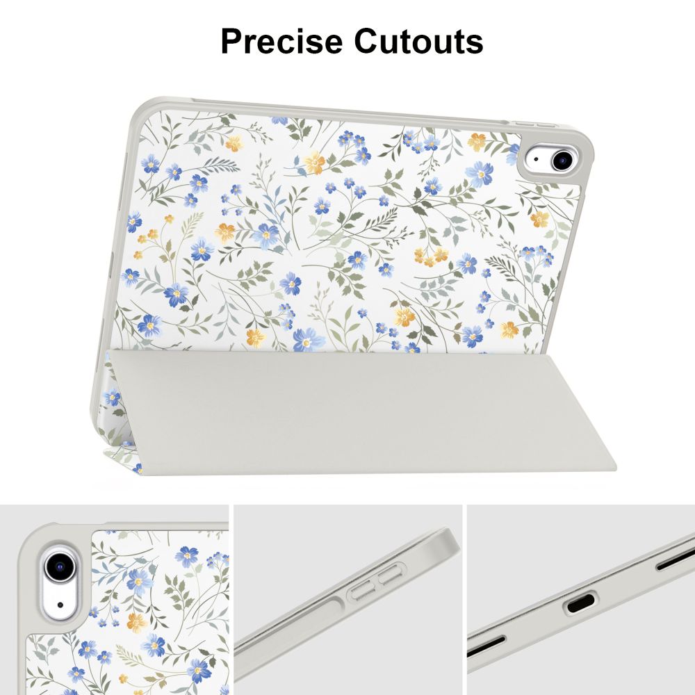 Tech-Protect SC Rašiklio dėklas, skirtas iPad 10.9" 2022 (10th gen.) / 11" 2025 (11th gen.) – ramunėlės su lapais