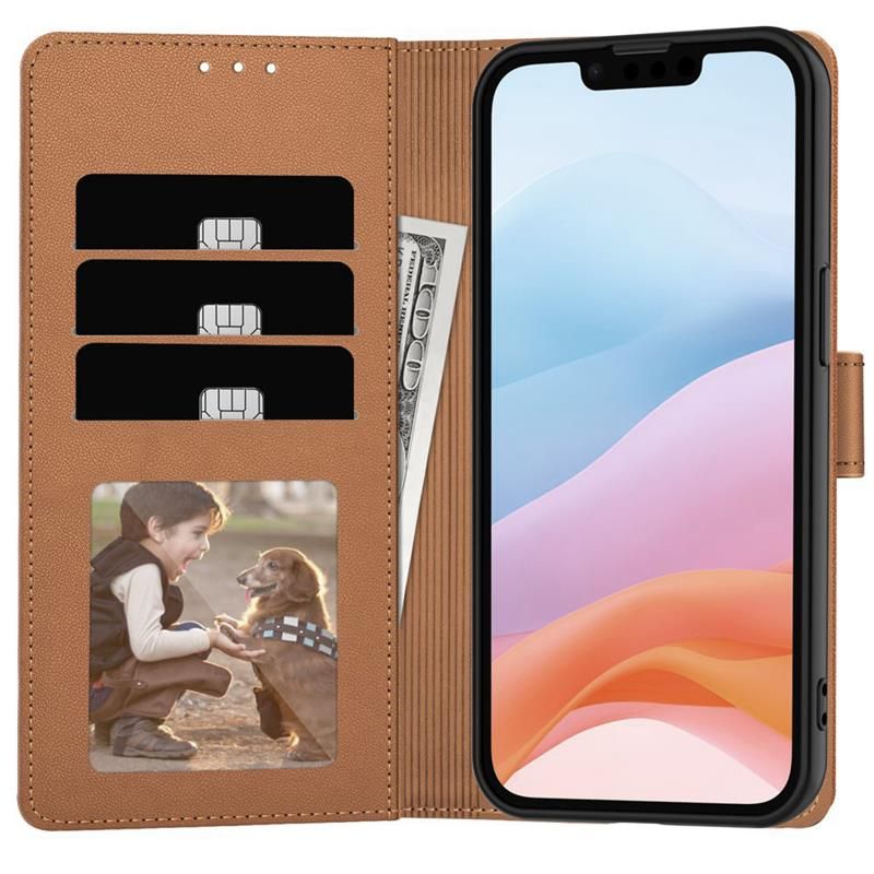 Tech-Protect Wallet dėklas iPhone 16e – rudas -- iPhone 16e