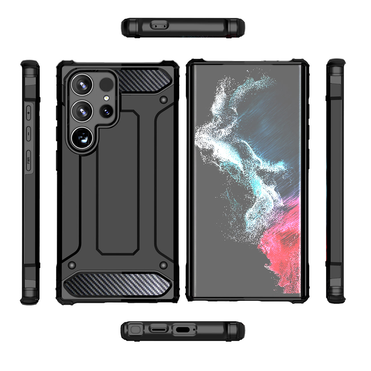 Hybrid Armor dėklas Xiaomi Redmi Note 14 5G – juodas
