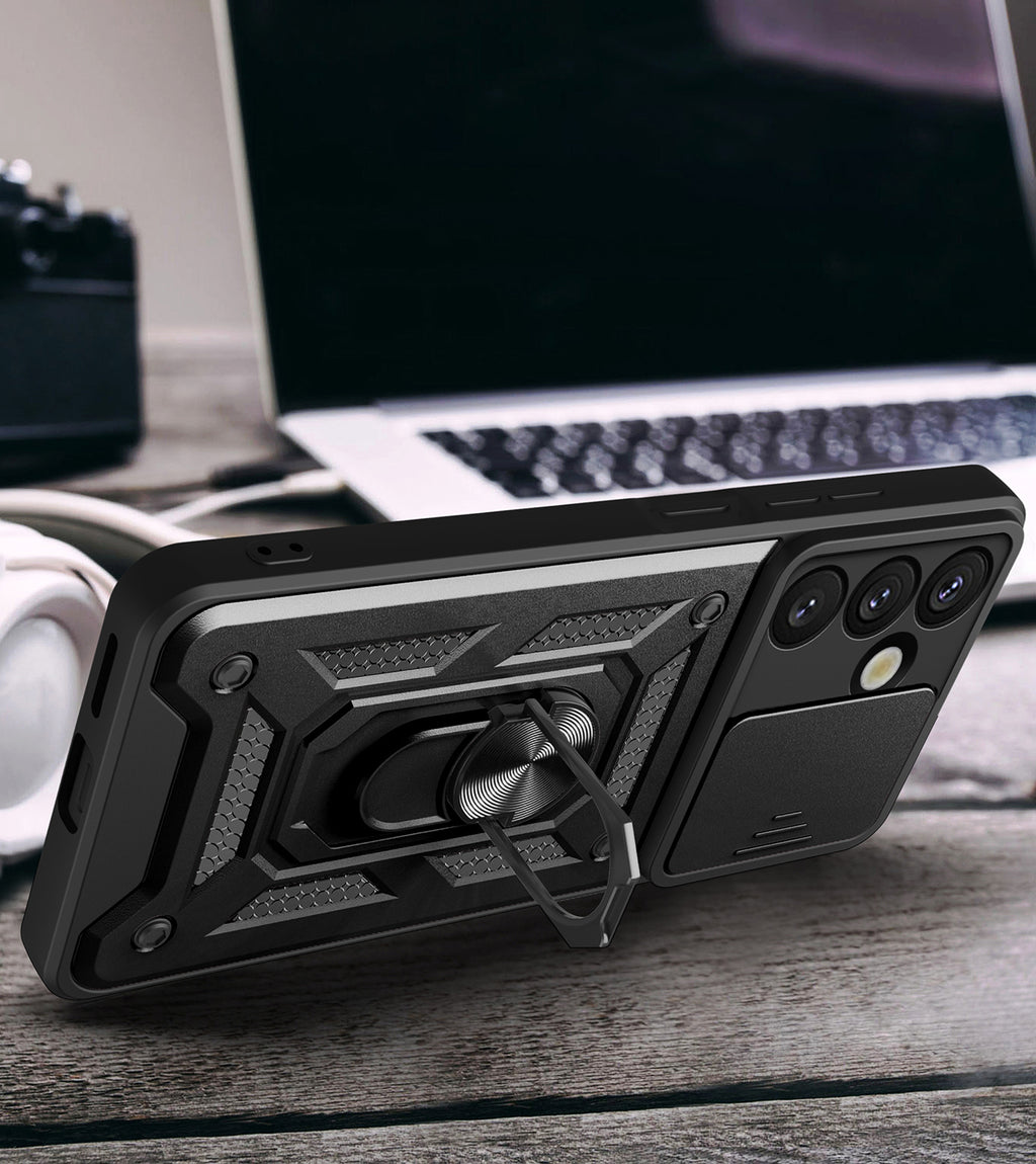Hybrid Armor Camshield dėklas Realme GT 7 Pro 5G – juodas -- Realme GT 7 Pro