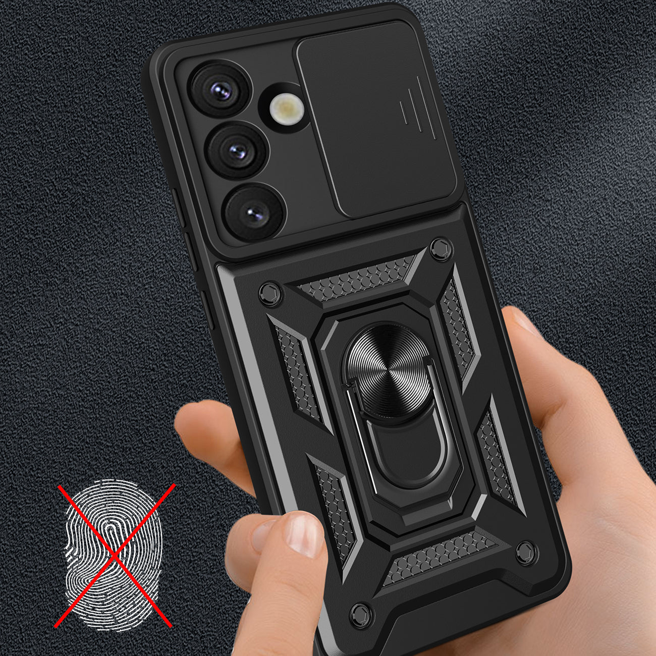 Šarvuotas dėklas Samsung Galaxy M06 5G/F06 5G – juodas -- Samsung Galaxy M06