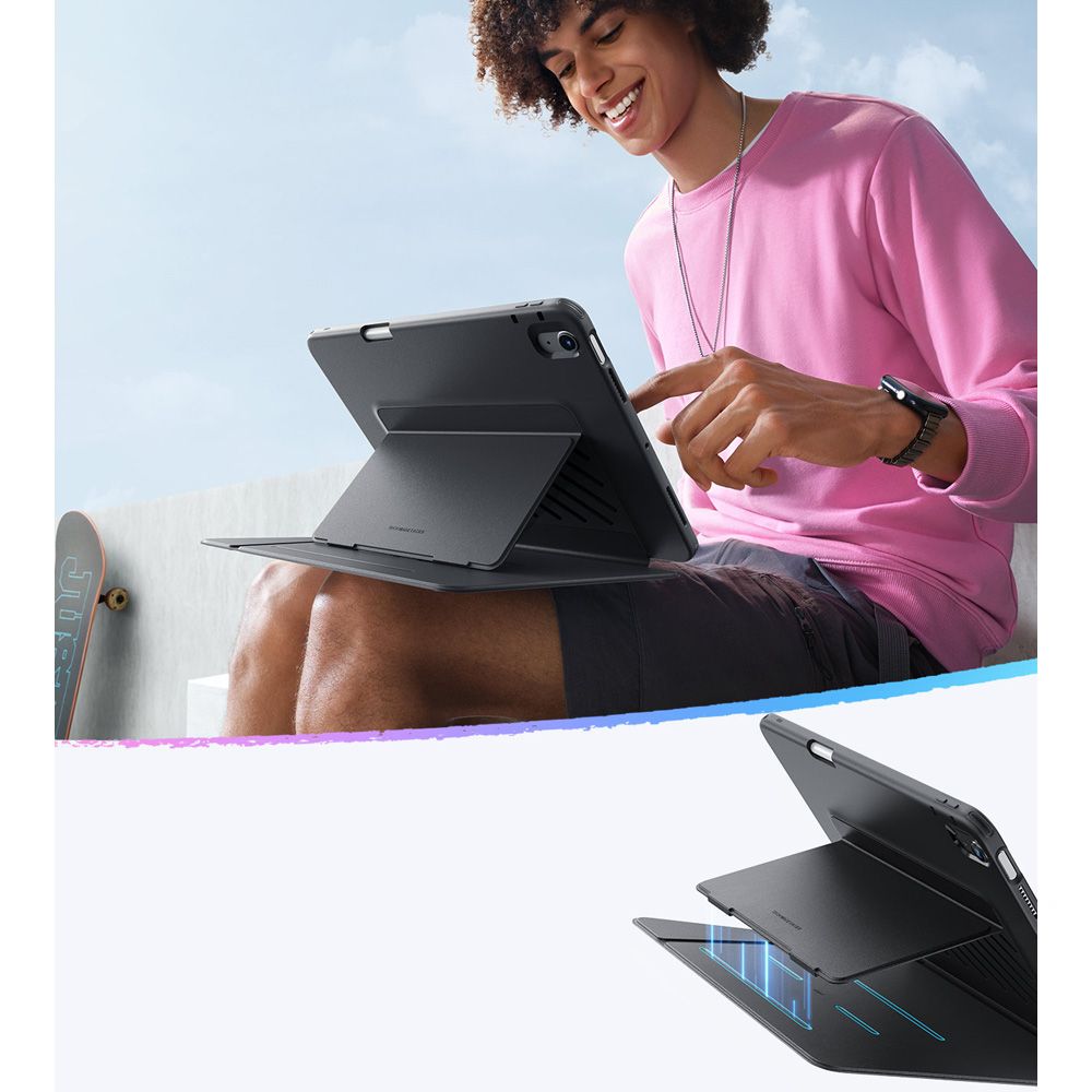 ESR Apverčiamas hibridinis dėklas, skirtas iPad 10.9" (2020/2022) / 11" (2024/2025/2026) – juodas -- iPad 10.9