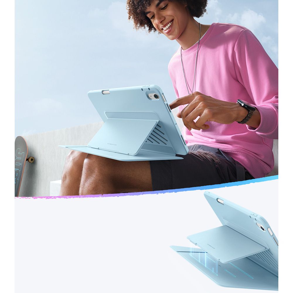 ESR Apverčiamas hibridinis dėklas, skirtas iPad 10.9" (2020/2022) / 11" (2024/2025/2026) – mėlynas -- iPad 10.9