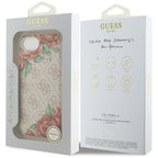 Guess 4G Flowers Print MagSafe dėklas iPhone 16e – rožinis