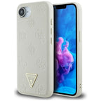 Guess MagSafe dėklas iPhone 16e – smėlio