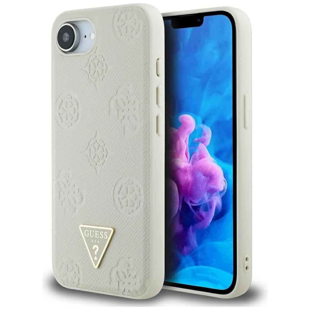 Guess MagSafe dėklas iPhone 16e – smėlio