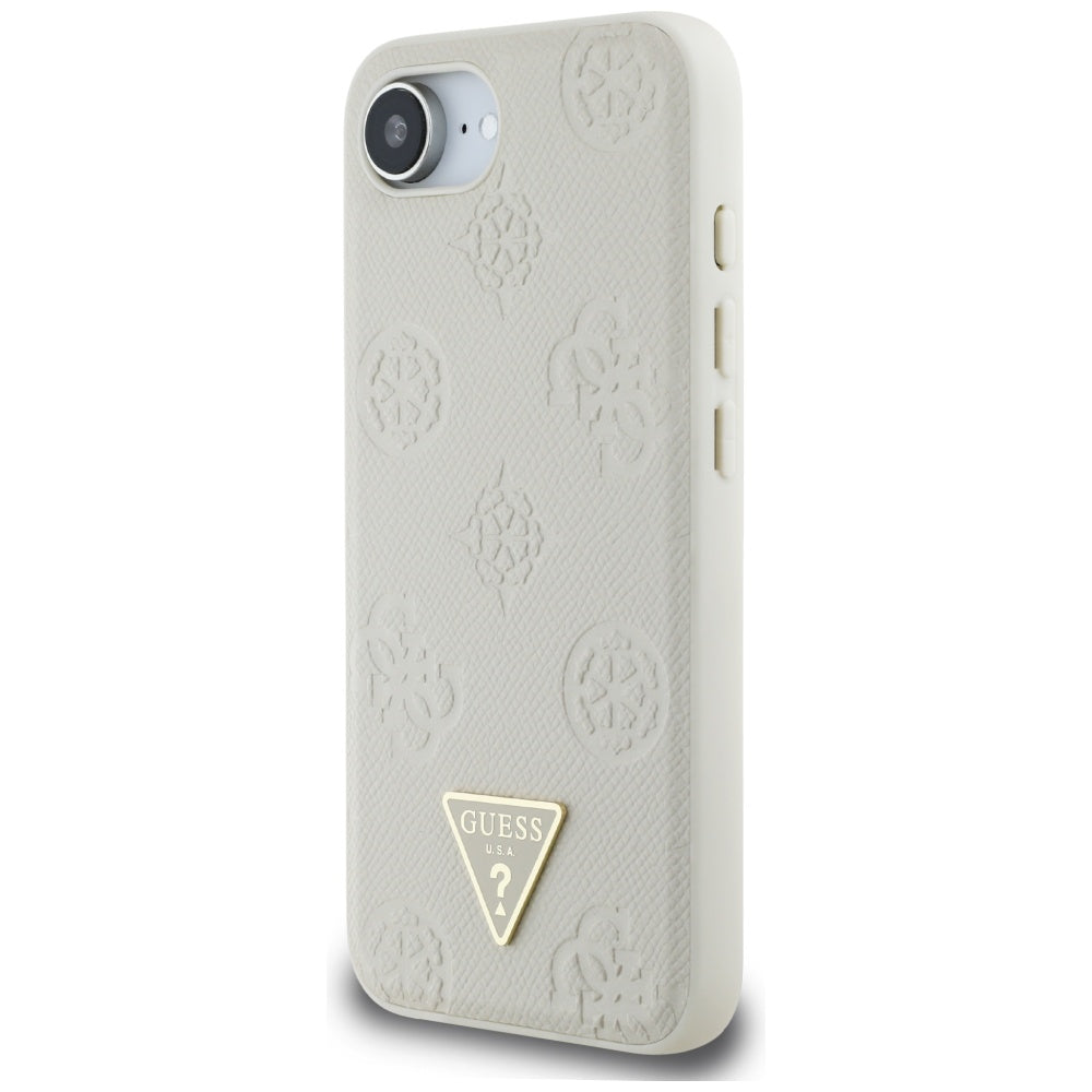 Guess MagSafe dėklas iPhone 16e – smėlio
