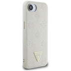 Guess MagSafe dėklas iPhone 16e – smėlio