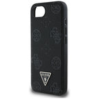 Guess MagSafe dėklas iPhone 16e – juodas (eko oda)