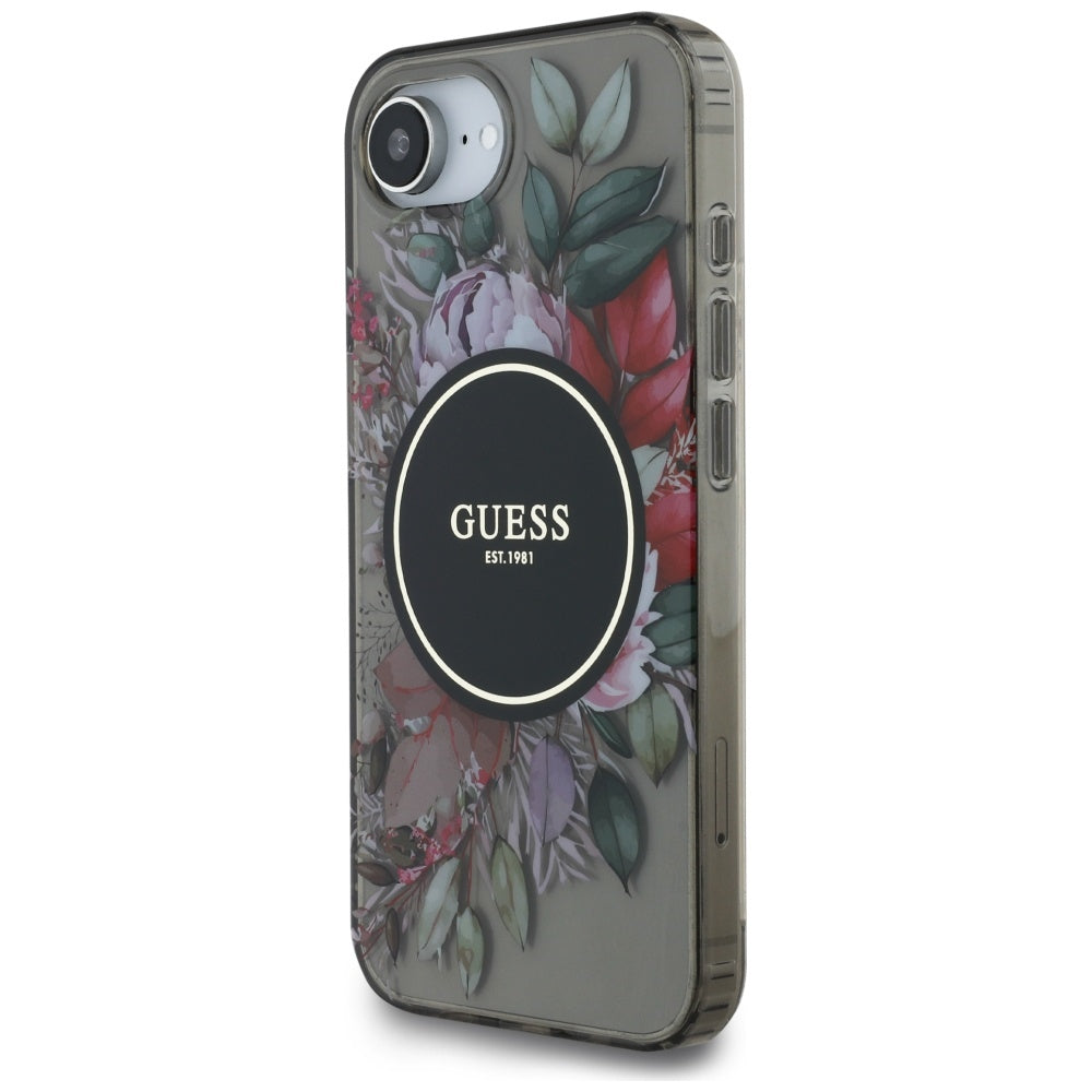Guess MagSafe dėklas iPhone 16e – juodas