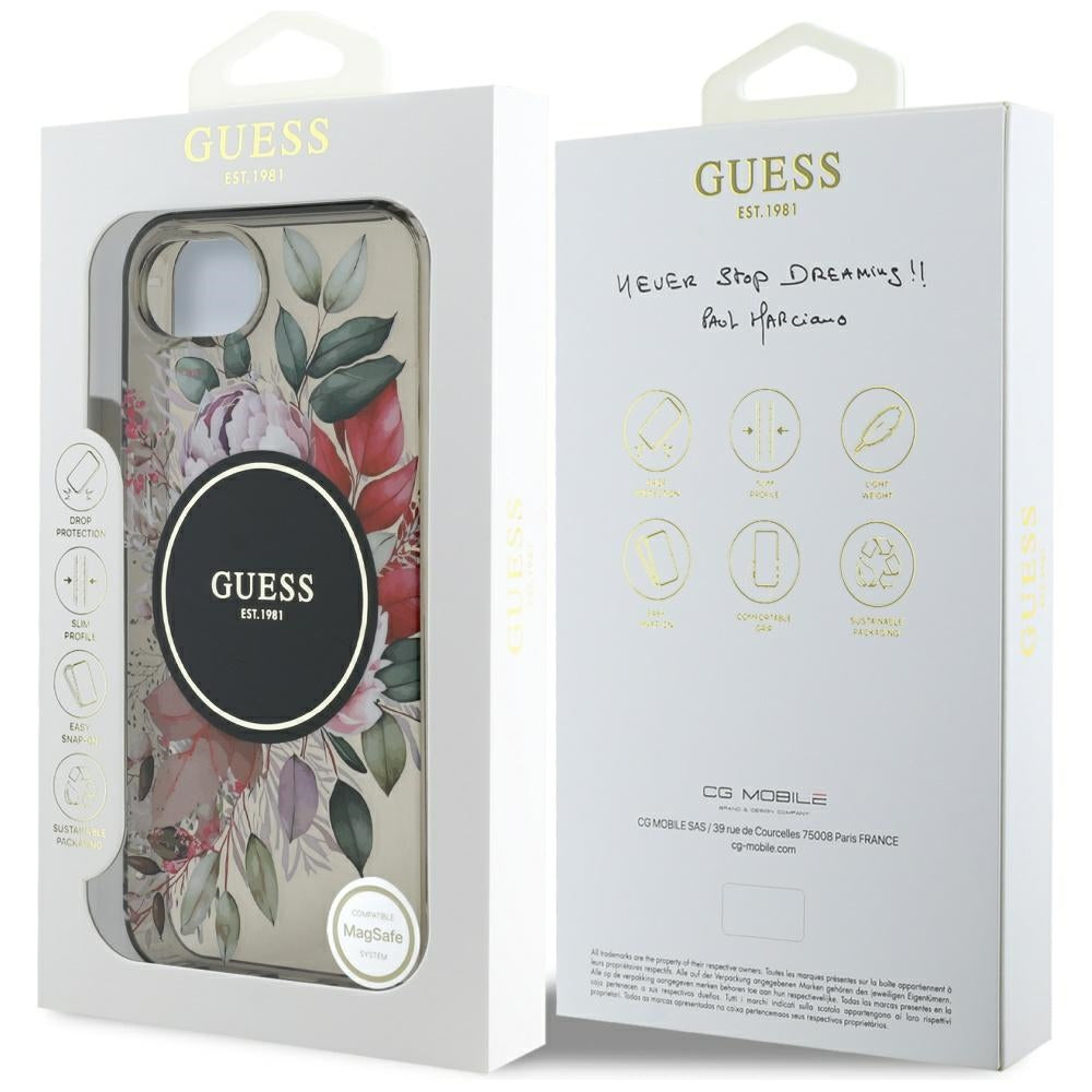 Guess MagSafe dėklas iPhone 16e – juodas