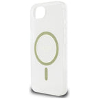 Guess MagSafe dėklas iPhone 16e – skaidrus, blizgus