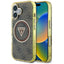 Guess blizgus MagSafe dėklas iPhone 16 – rudas