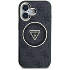 Guess IML Metal Glitter MagSafe dėklas iPhone 16 – juodas