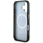 Guess IML Metal Glitter MagSafe dėklas iPhone 16 – juodas