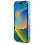 Guess MagSafe dėklas iPhone 16 – mėlynas (4G Glitter)