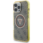 Guess MagSafe dėklas iPhone 16 Pro – rudas