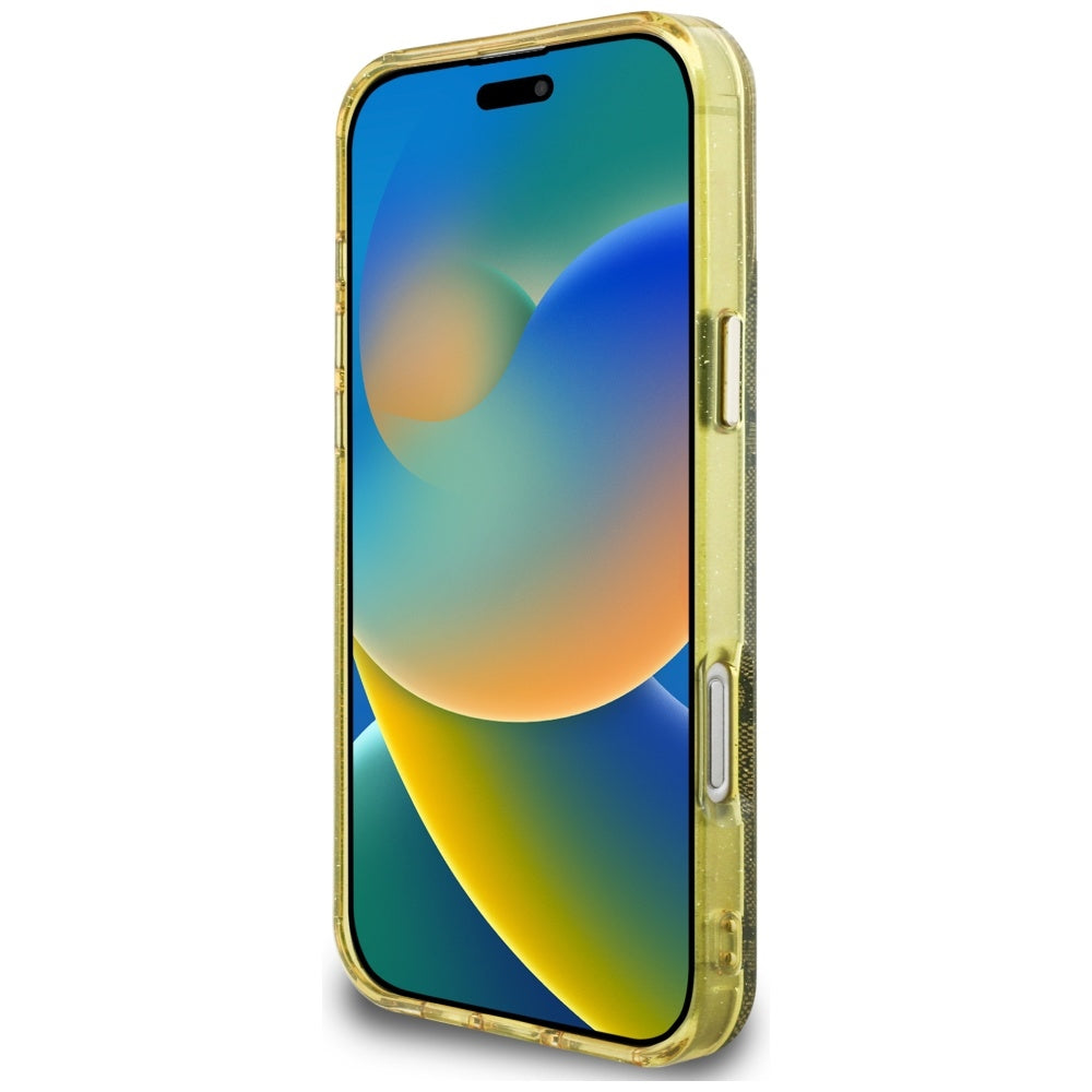 Guess MagSafe dėklas iPhone 16 Pro – rudas