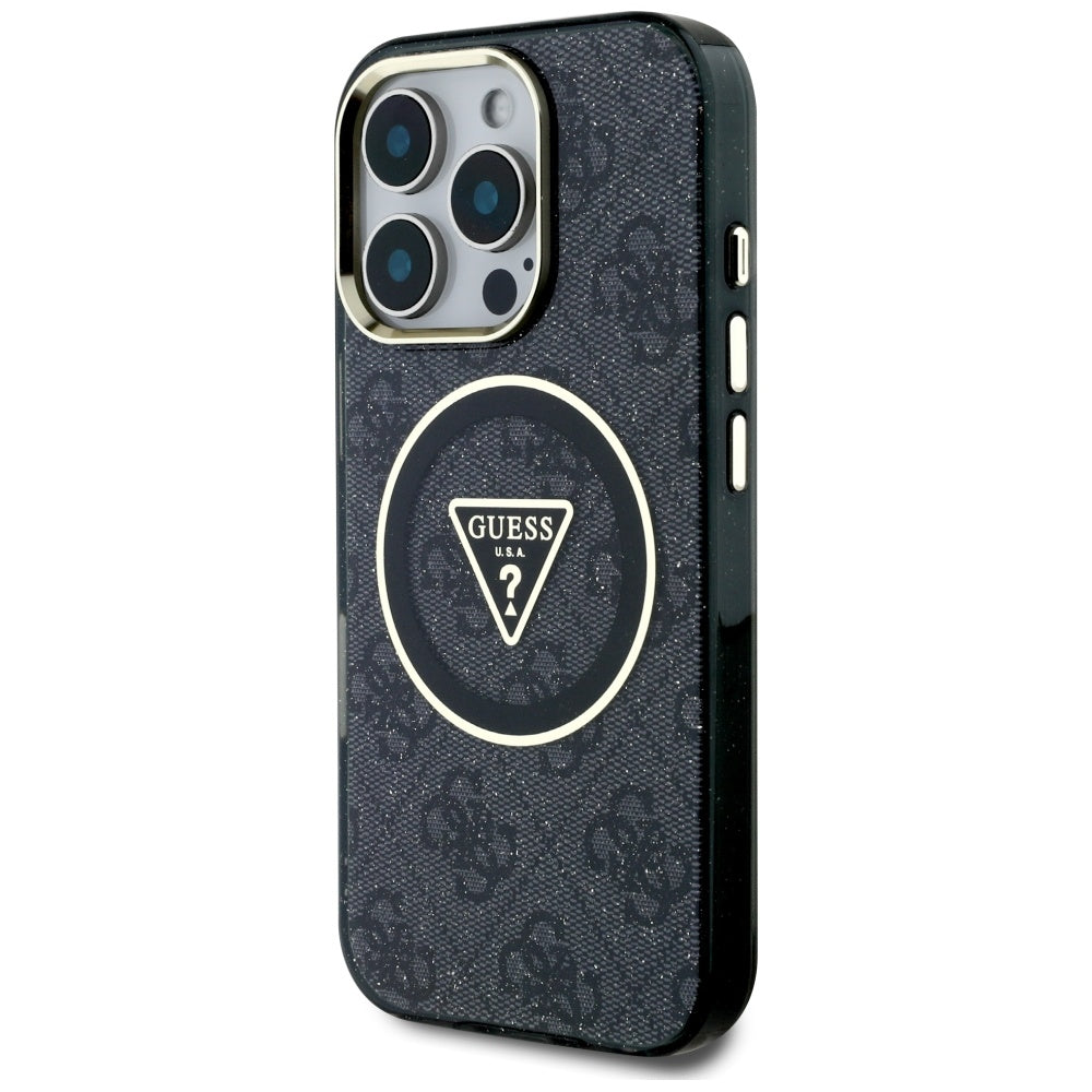Guess MagSafe dėklas iPhone 16 Pro – juodas