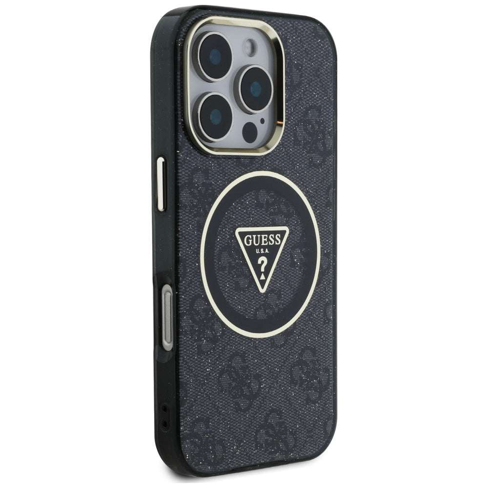 Guess MagSafe dėklas iPhone 16 Pro – juodas